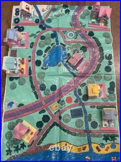 Polly Pocket Lot With Map Vintage Bluebird Pollyville 8 Buildings