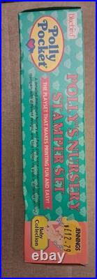 Polly Pocket NURSERY STAMPER Playset Babysitting Baby 1992 Vintage Bluebird NEW
