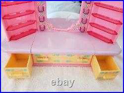 Polly Pocket PAJAMA PARTY DRESSING TABLE NEAR COMPLETE! 1990