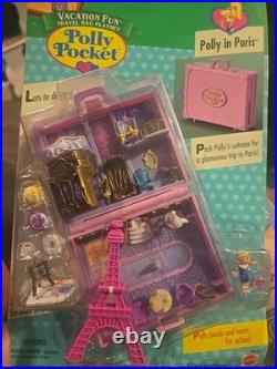 Polly Pocket POLLY IN PARIS Vacation Fun Playset MOC NEW 1996 Vintage Bluebird Polly Pocket POLLY IN PARIS Vacation Fun Playset MOC NEW 1996 Vintage Bluebird