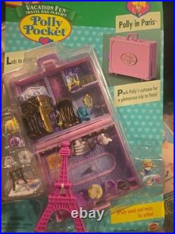 Polly Pocket POLLY IN PARIS Vacation Fun Playset MOC NEW 1996 Vintage Bluebird Polly Pocket POLLY IN PARIS Vacation Fun Playset MOC NEW 1996 Vintage Bluebird