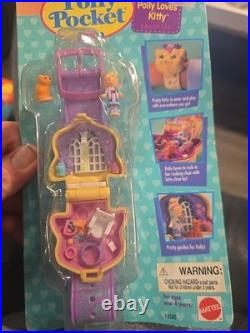 Polly Pocket POLLY LOVES KITTY Bracelet Playset 1995 Vintage Bluebird MOC NEW