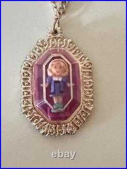 Polly Pocket PRETTY POLLY LOCKET Necklace 1994 Vintage Bluebird COMPLETE EUC
