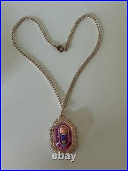 Polly Pocket PRETTY POLLY LOCKET Necklace 1994 Vintage Bluebird COMPLETE EUC
