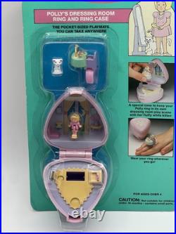 Polly Pocket Polly's Big Night Out Ring & Case 1991 Vintage Bluebird NIP MOC