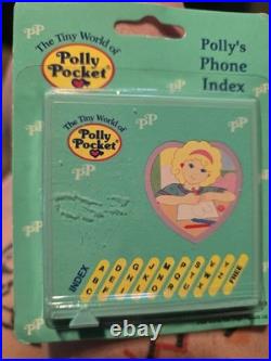 Polly Pocket Polly's PHONE INDEX 1992 Vintage Bluebird SEALED Super RARE NEW