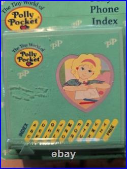 Polly Pocket Polly's PHONE INDEX 1992 Vintage Bluebird SEALED Super RARE NEW