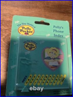 Polly Pocket Polly's PHONE INDEX 1992 Vintage Bluebird SEALED Super RARE NEW
