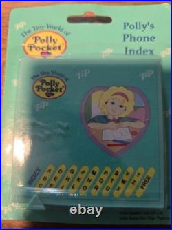 Polly Pocket Polly's PHONE INDEX 1992 Vintage Bluebird SEALED Super RARE NEW