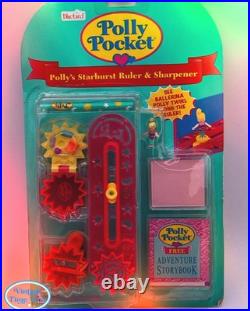 Polly Pocket Polly's STARBURST RULER & SHARPENER 1995 Vintage Bluebird NIP NEW
