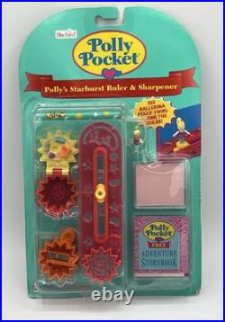 Polly Pocket Polly's STARBURST RULER & SHARPENER 1995 Vintage Bluebird NIP NEW