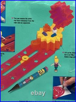 Polly Pocket Polly's STARBURST RULER & SHARPENER 1995 Vintage Bluebird NIP NEW