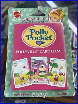 Polly Pocket Pollyville Card Game Vtg 1994 Mattel Sealed -New On Card