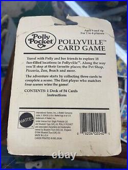 Polly Pocket Pollyville Card Game Vtg 1994 Mattel Sealed -New On Card
