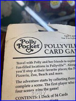 Polly Pocket Pollyville Card Game Vtg 1994 Mattel Sealed -New On Card