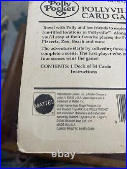 Polly Pocket Pollyville Card Game Vtg 1994 Mattel Sealed -New On Card