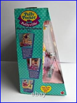 Polly Pocket Pollyville Pop-Up Party Clubhouse, NIB, sealed Bluebird Mattel 1996