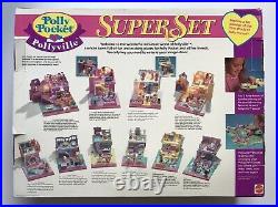 Polly Pocket Pollyville Superset Playsets Dolls Compacts Locket Lot Bluebird VTG