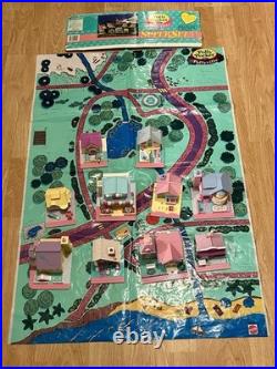 Polly Pocket Pollyville Village Set 10 House Mat Map Vintage 1993 Near Complete