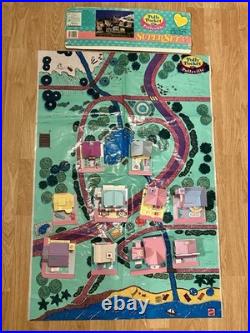 Polly Pocket Pollyville Village Set 10 House Mat Map Vintage 1993 Near Complete