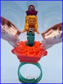 Polly Pocket Pretty PEARL MERMAID Ring COMPLETE 1994 Vintage Bluebird