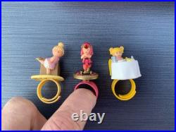 Polly Pocket Ring Case Set Vintage Bluebird 10 Rings