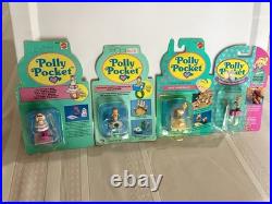 Polly Pocket Ring Set of 4 MOC Bluebird Mattel Toys VTG Ballerina Bride Present
