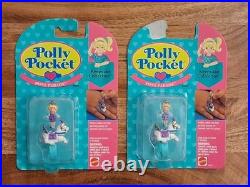 Polly Pocket Rings Keepsake Jewel Collection NOC NRFP Vintage 1990s Lot Of 6