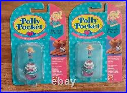 Polly Pocket Rings Keepsake Jewel Collection NOC NRFP Vintage 1990s Lot Of 6
