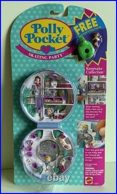 Polly Pocket SKATING PARTY Compact Playset NEW 1989 Vintage Bluebird BONUS Float