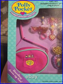 Polly Pocket SPARKLE JEWELRY Gift Set 1994 Vintage Bluebird New In Box