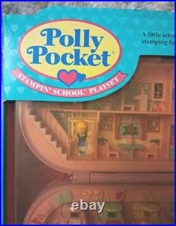 Polly Pocket STAMPIN' SCHOOL Playset 1993 Keepsake Collection Bluebird Toys NIP