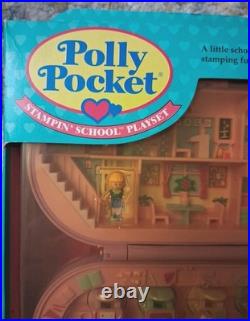 Polly Pocket STAMPIN' SCHOOL Playset 1993 Keepsake Collection Bluebird Toys NIP