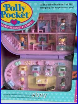 Polly Pocket STAMPIN SCHOOL Stamper Playset 1992 Vintage Bluebird NEW