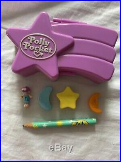 Polly Pocket Shooting Star Eraser Case 1995 Bluebird Toys Vintage Complete