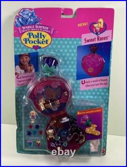 Polly Pocket Sparkle Surprise SWEET ROSES Playset 1996 Vintage Bluebird NEW