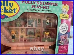 Polly Pocket Stamper Playset Dolls Box Playset Vintage Stamps Work