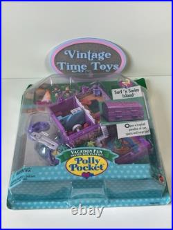 Polly Pocket Surf'n Swim Island Playlet 1996 Vintage Bluebird NIP NEW SEALED