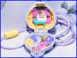 Polly Pocket VTG 1993 Polly's Fuzzy Kitten Locket Necklace Jewelry COMPLETE