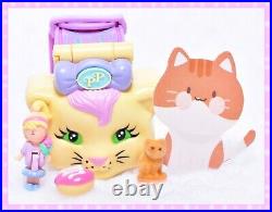 Polly Pocket VTG 1995 Polly Loves Kitty Jewelry Watch Cat Bluebird COMPLETE