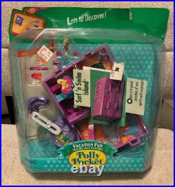 Polly Pocket Vacation Fun Travel Bag Playset Surf N Swim Island Vintage 1996