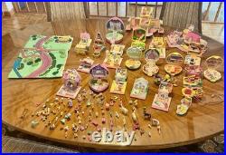 Polly Pocket Vintage 124 Mixed Set Lot Dollhouse Playsets Dolls Animals + Acc