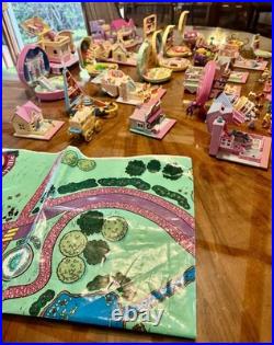 Polly Pocket Vintage 124 Mixed Set Lot Dollhouse Playsets Dolls Animals + Acc