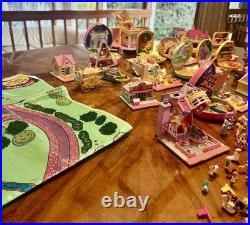 Polly Pocket Vintage 124 Mixed Set Lot Dollhouse Playsets Dolls Animals + Acc