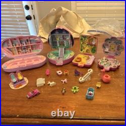 Polly Pocket Vintage 1990s Compact Playset Lot Compacts Mini Figures Accessories