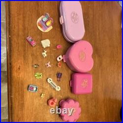 Polly Pocket Vintage 1990s Compact Playset Lot Compacts Mini Figures Accessories