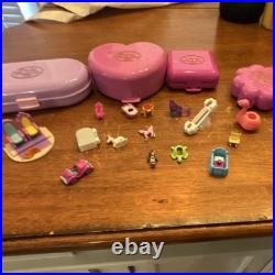 Polly Pocket Vintage 1990s Compact Playset Lot Compacts Mini Figures Accessories