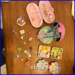 Polly Pocket Vintage 1990s Compact Playset Lot Compacts Mini Figures Accessories