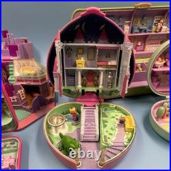 Polly Pocket Vintage 1990s Compact Playset Lot with Dolls Figures Accessories