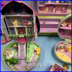 Polly Pocket Vintage 1990s Compact Playset Lot with Dolls Figures Accessories